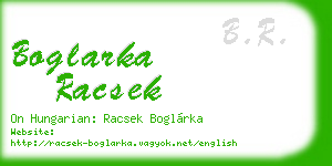 boglarka racsek business card
